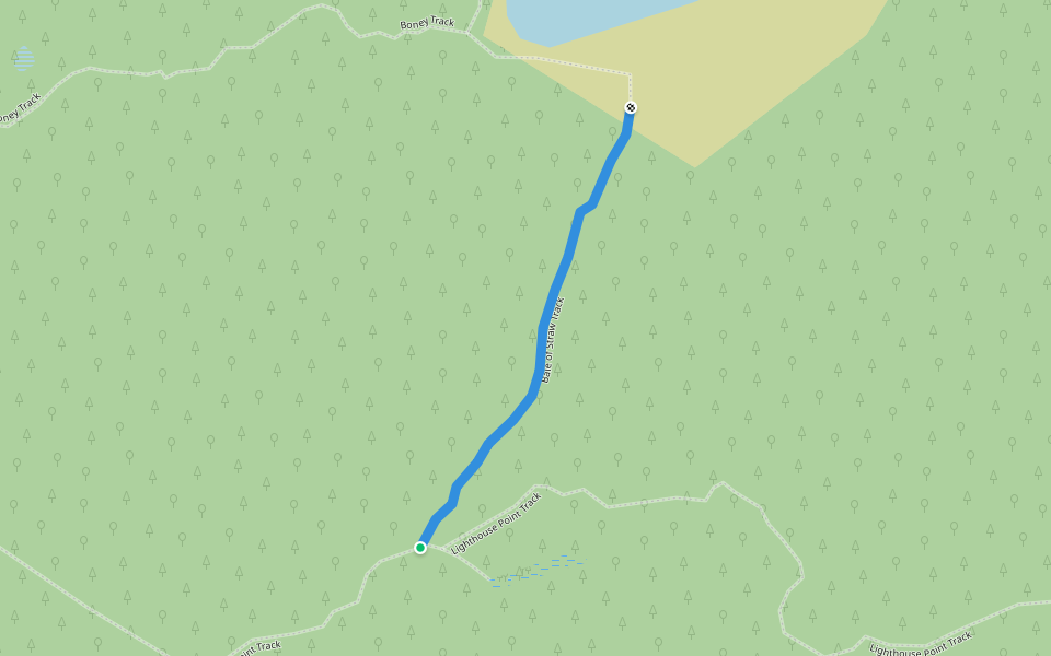Bale of Straw Track walking route map in Snake Island
