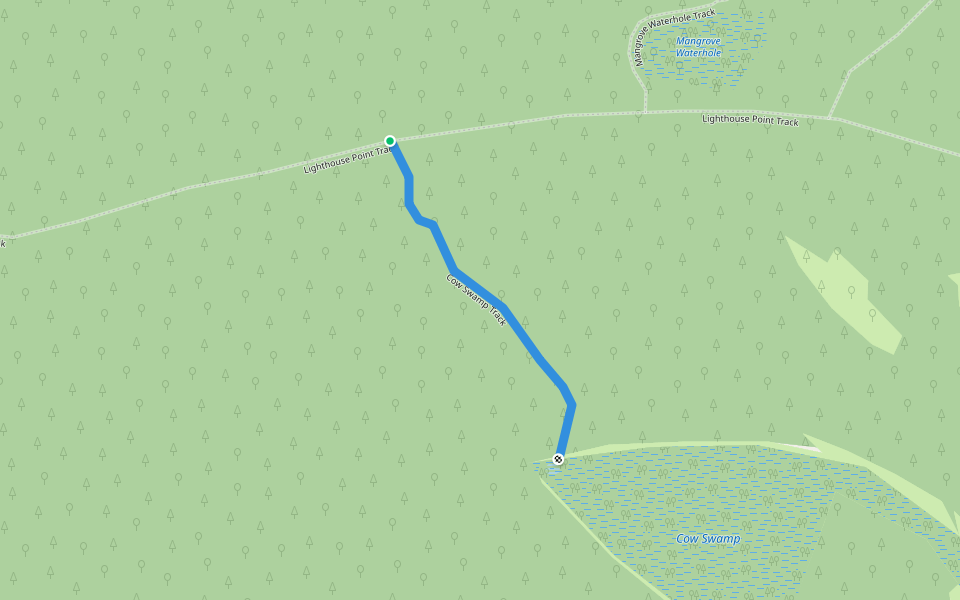 Cow Swamp Track walking route map in Snake Island