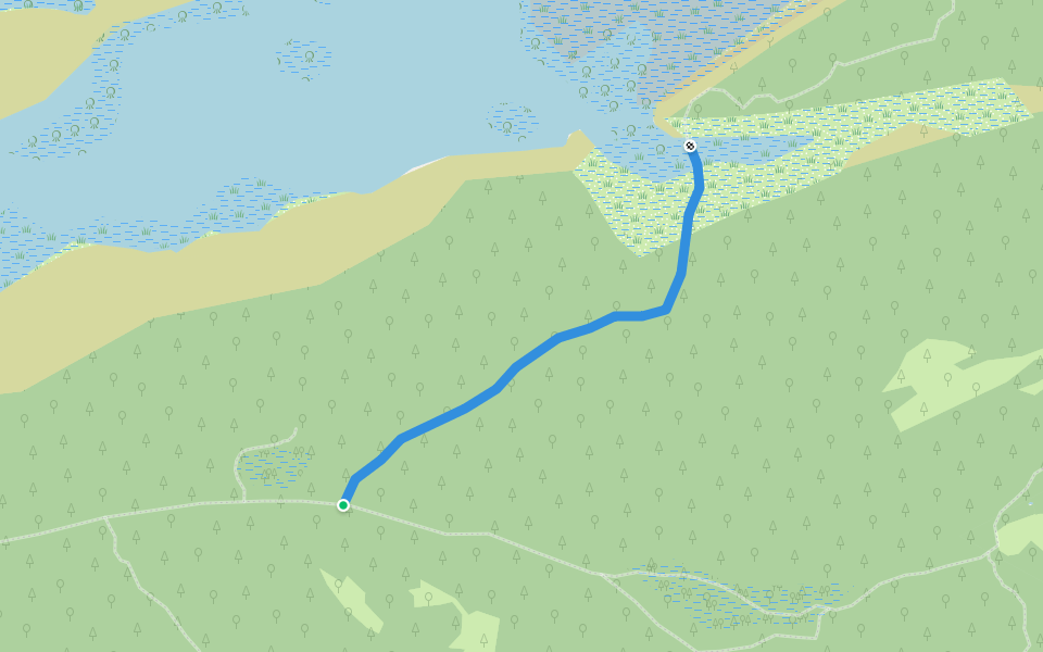 Mangrove Crossing Track walking route map in Snake Island