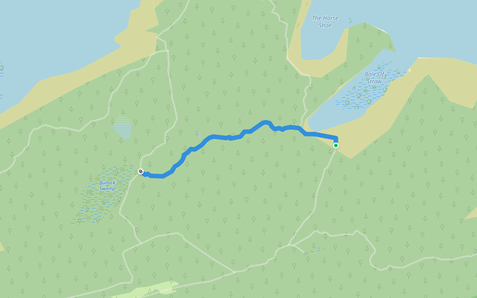 Boney Track walking route map in Snake Island