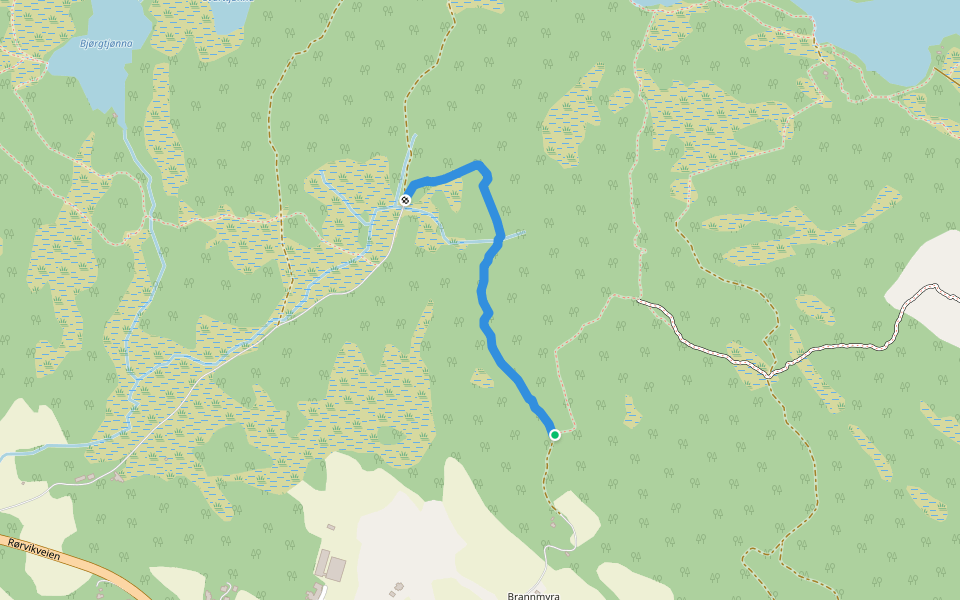 Ytrefileèn walking route map in Stadsbygd
