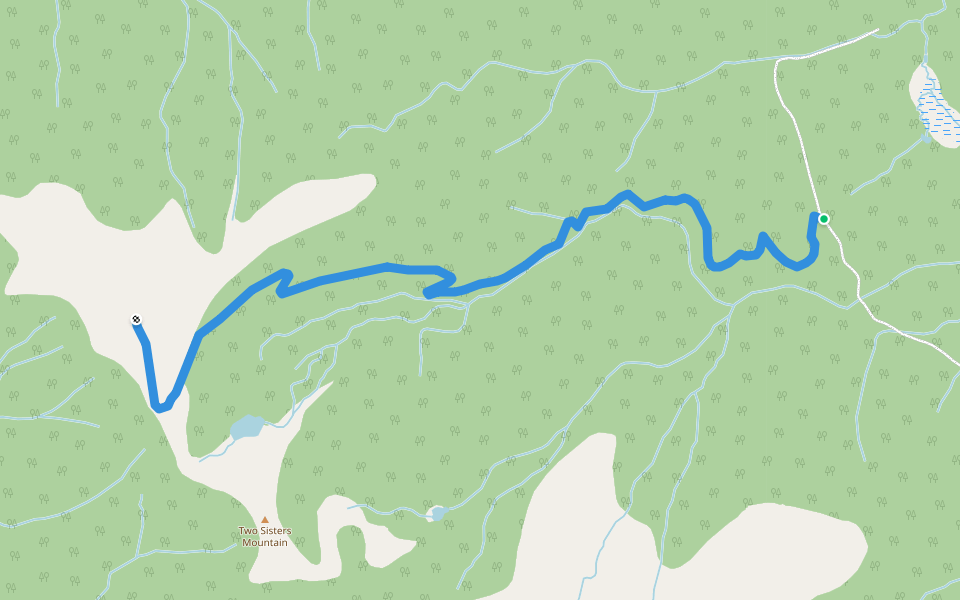 Two Sisters Lookout Trail walking route map in Wells