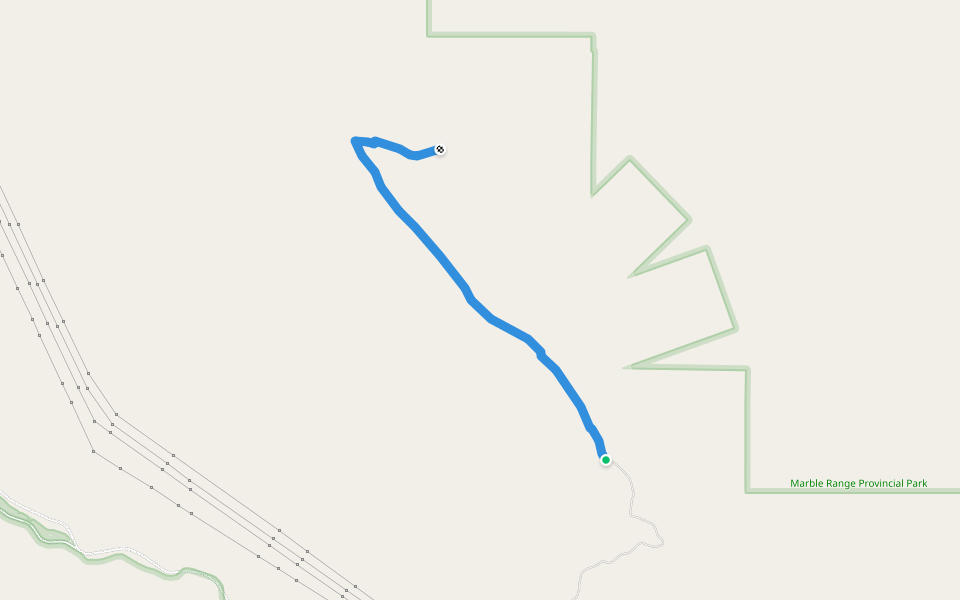 Porcupine Creek Trail walking route map in Clinton