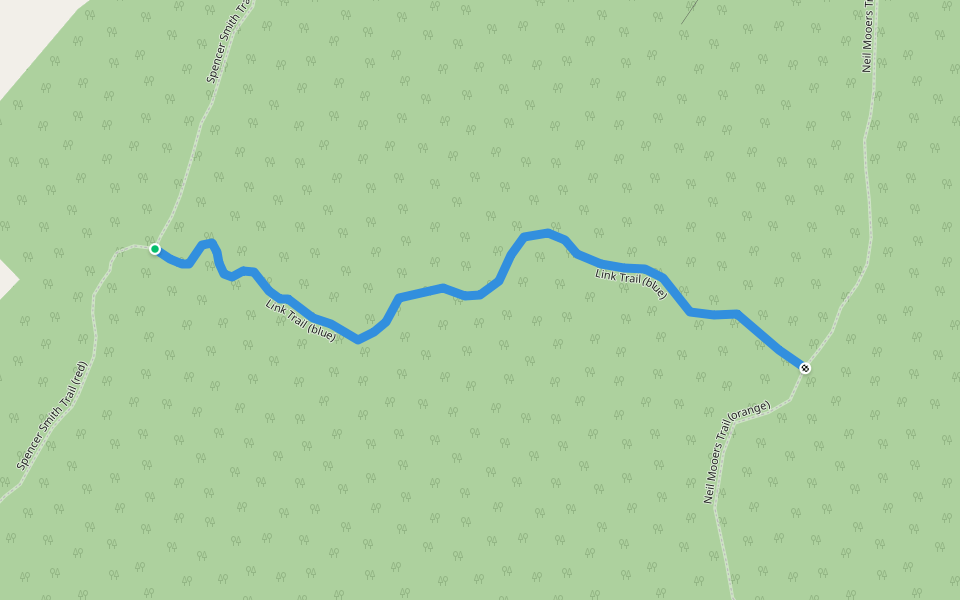 Blue Link Trail walking route map in Strafford