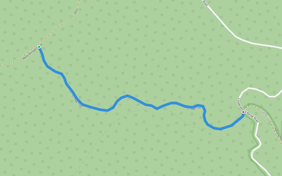 57 Tree Trail walking route map in Marlo Merrican