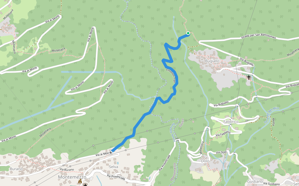 Emotion Trail walking route map in Bugiallo