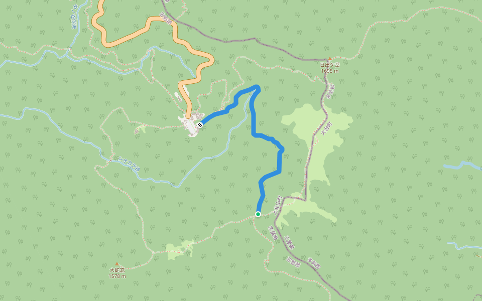 中道 walking route map in Kamikitayama