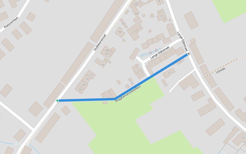 Rogghemansdreefken walking route map in Dendermonde