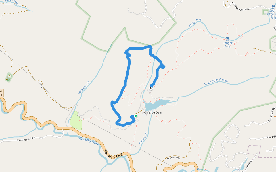 Clifftop Vista Trail walking route map in Highlands