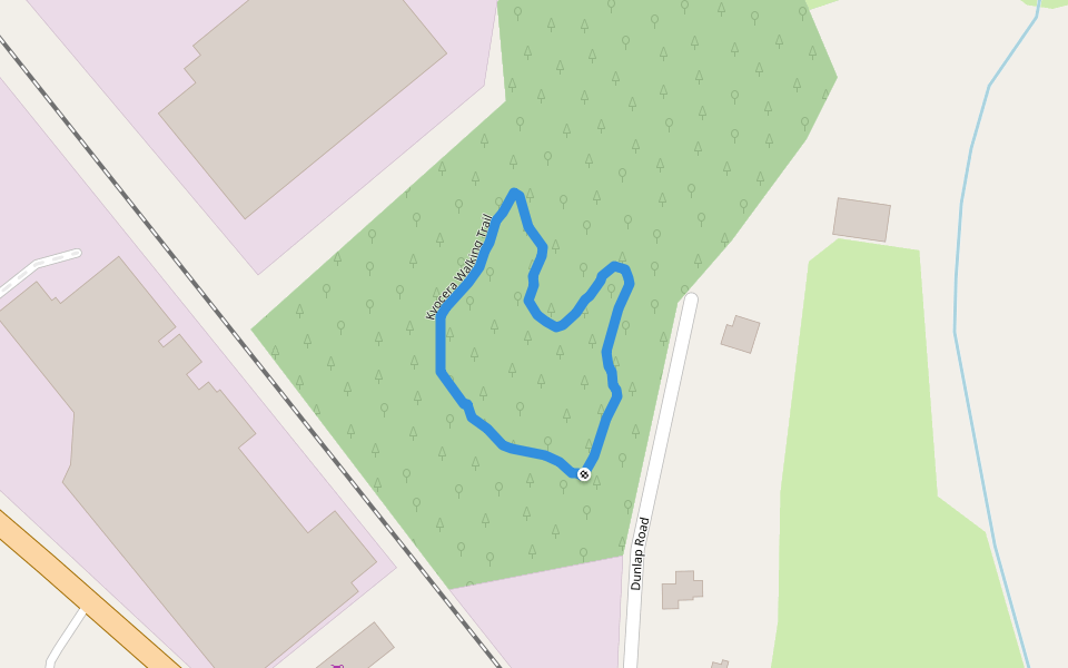 Kyocera Walking Trail walking route map in Hendersonville