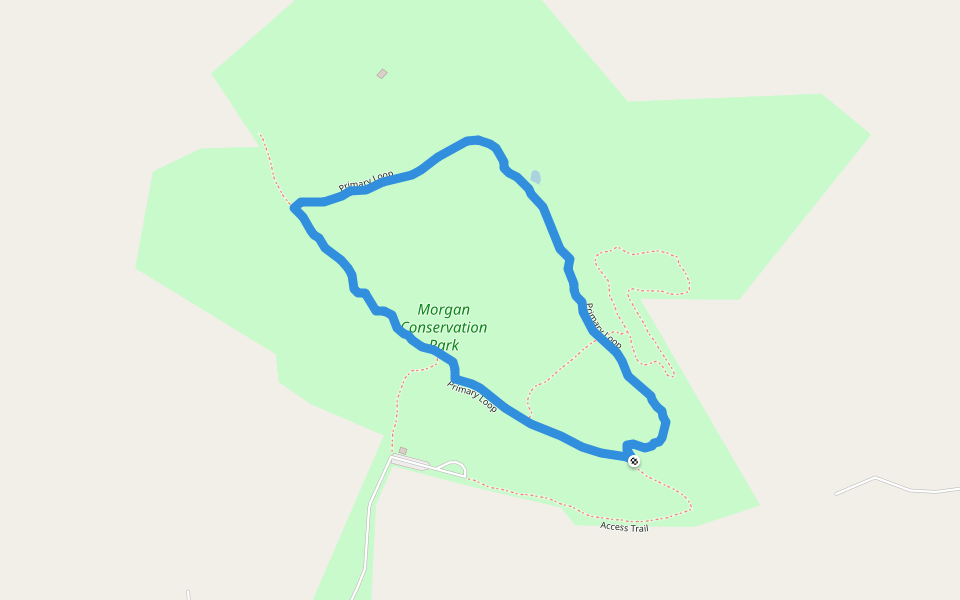 Primary Loop walking route map in La Grange