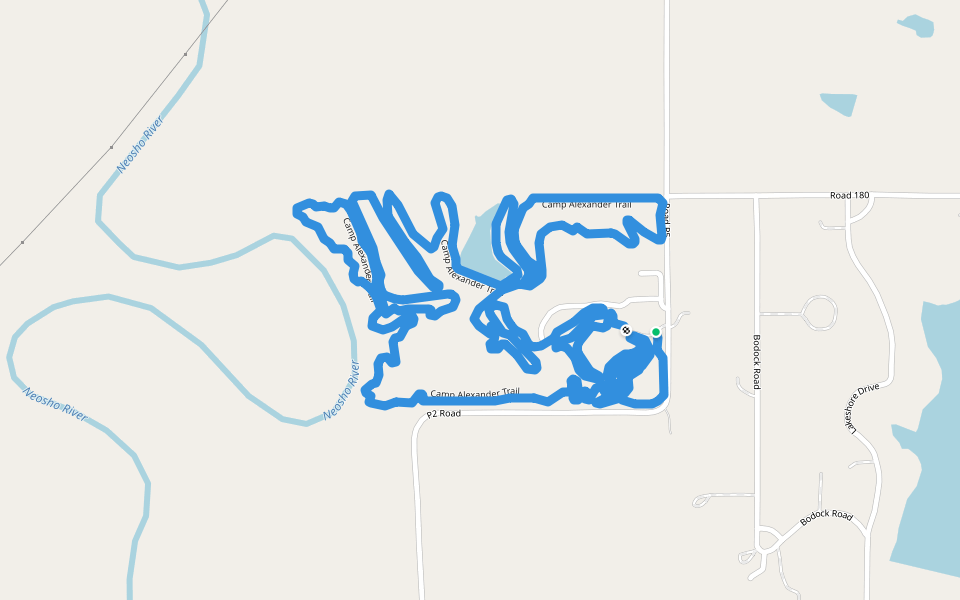 Camp Alexander Trail walking route map in Emporia