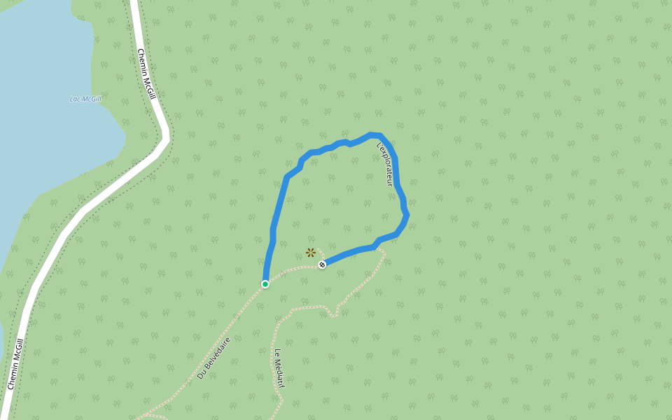 L'explorateur walking route map in Sainte-Julienne