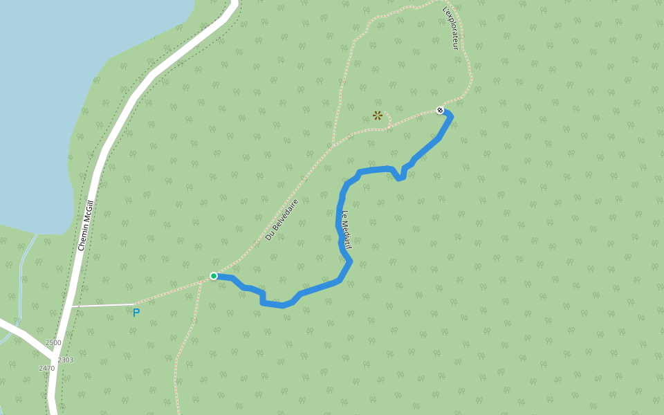 Le Médiatif walking route map in Sainte-Julienne