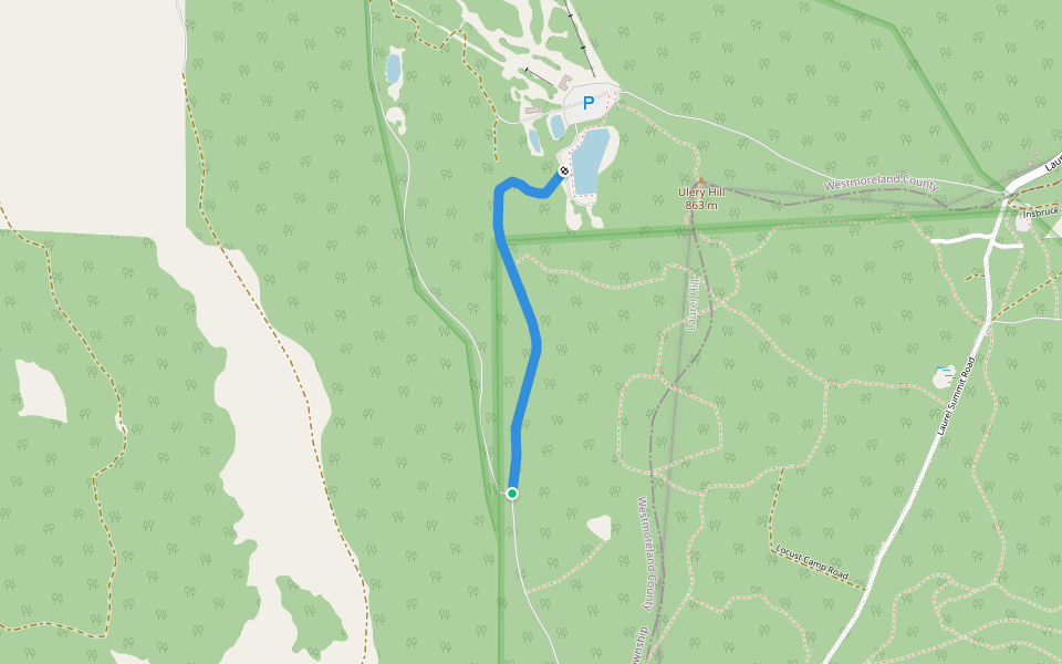 Locust Trail walking route map in Boswell