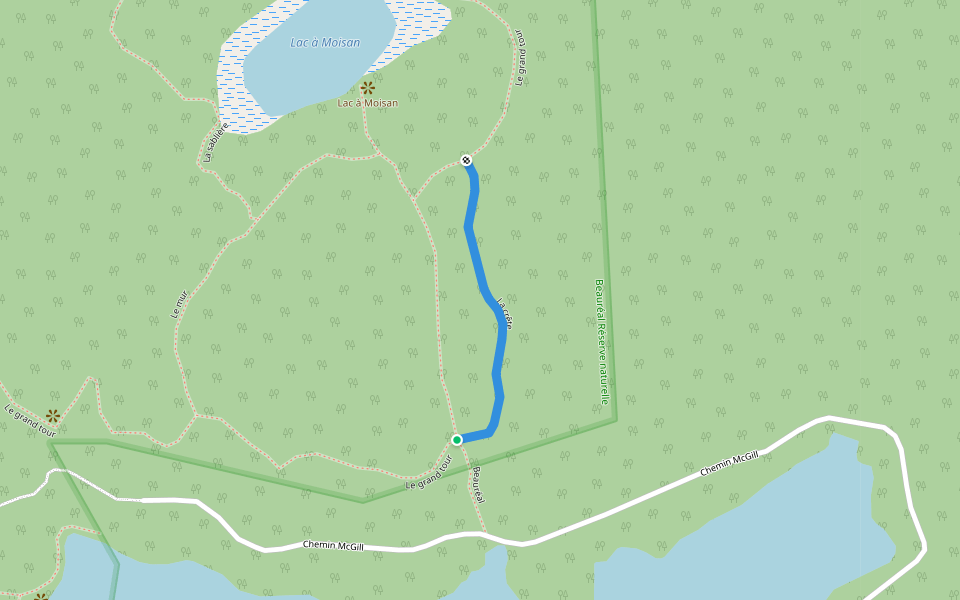La crête walking route map in Sainte-Julienne