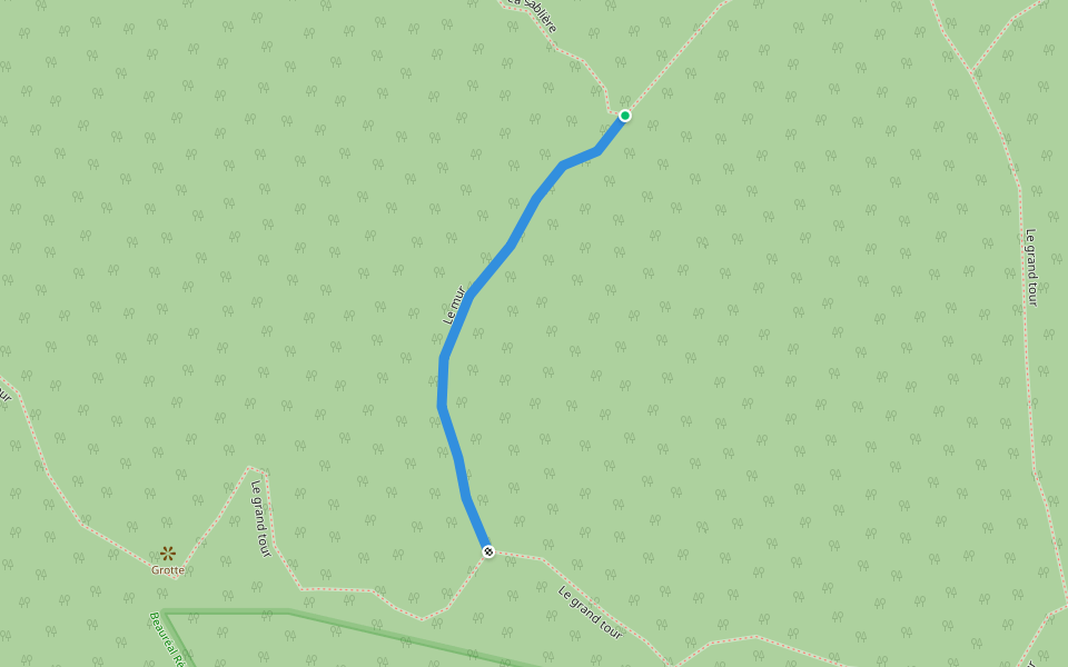 Le mur walking route map in Sainte-Julienne