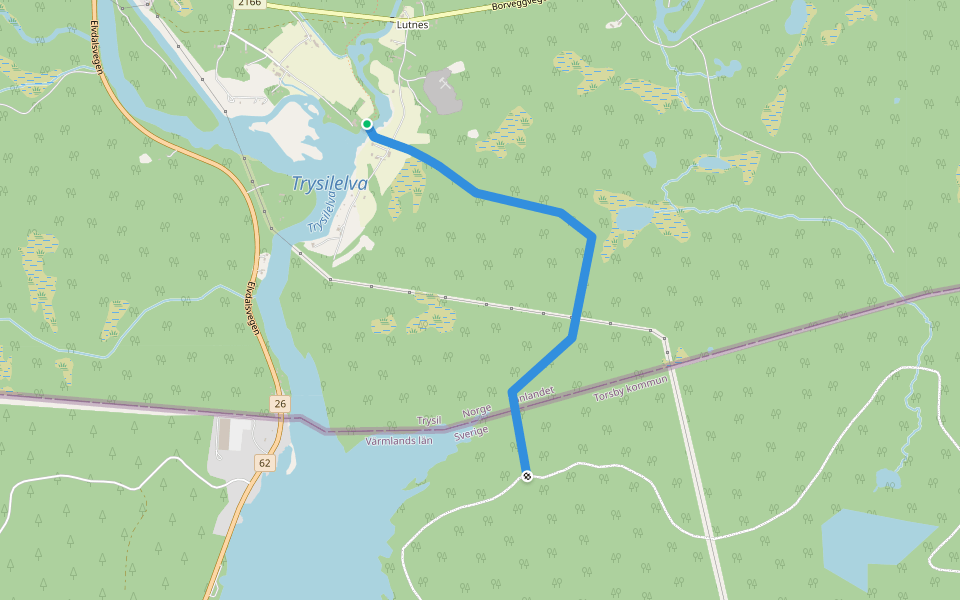 Pilegrimsleden - Østerdalsleden walking route map in Lutnes