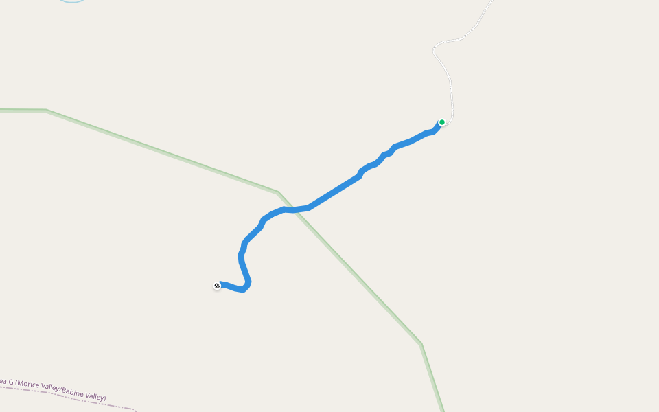 Nadina Mountain Trail walking route map in Houston