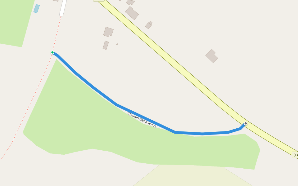 Chemin des Avenos walking route map in Saint-Mars-de-Coutais