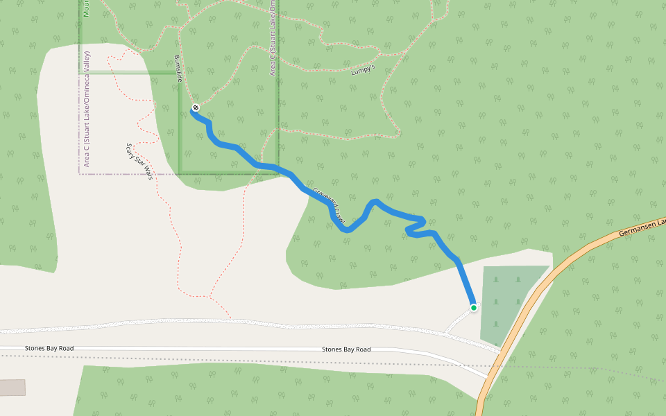 Graveyard Crawl walking route map in Fort St. James