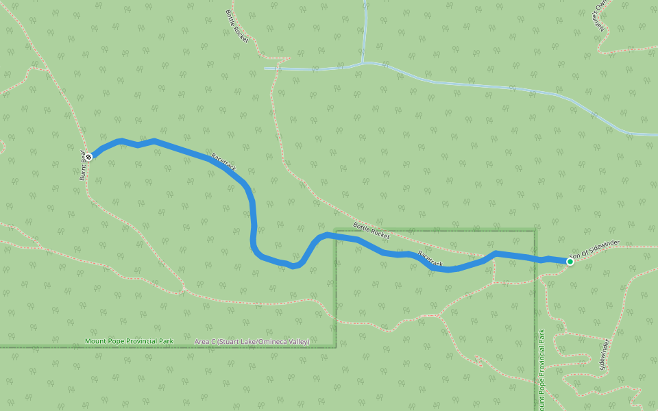 Racetrack walking route map in Fort St. James