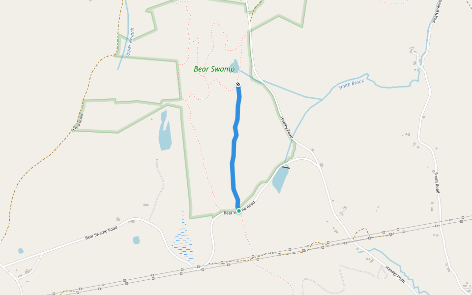 Fern Glade Trail walking route map in Ashfield