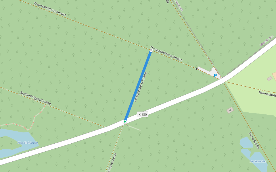 Forstmeisterschneise walking route map in Eppertshausen