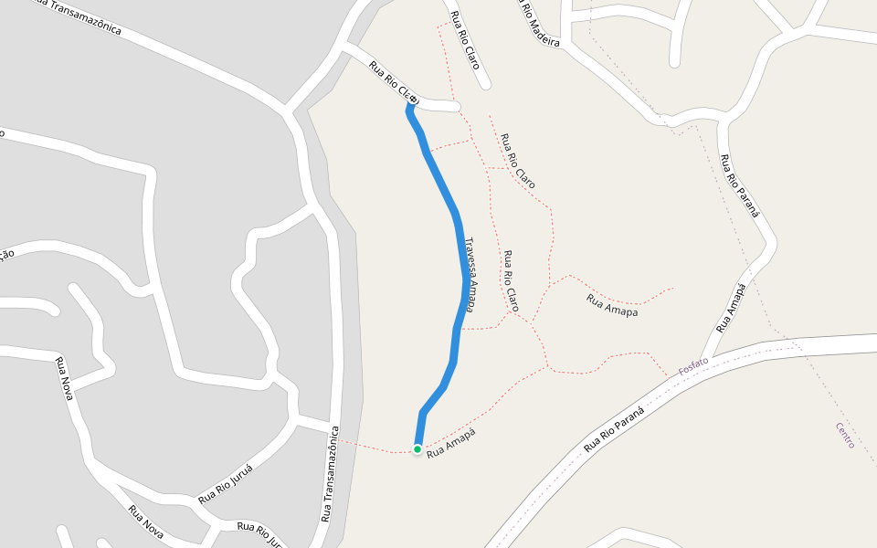 Travessa Amapa walking route map in Abreu e Lima