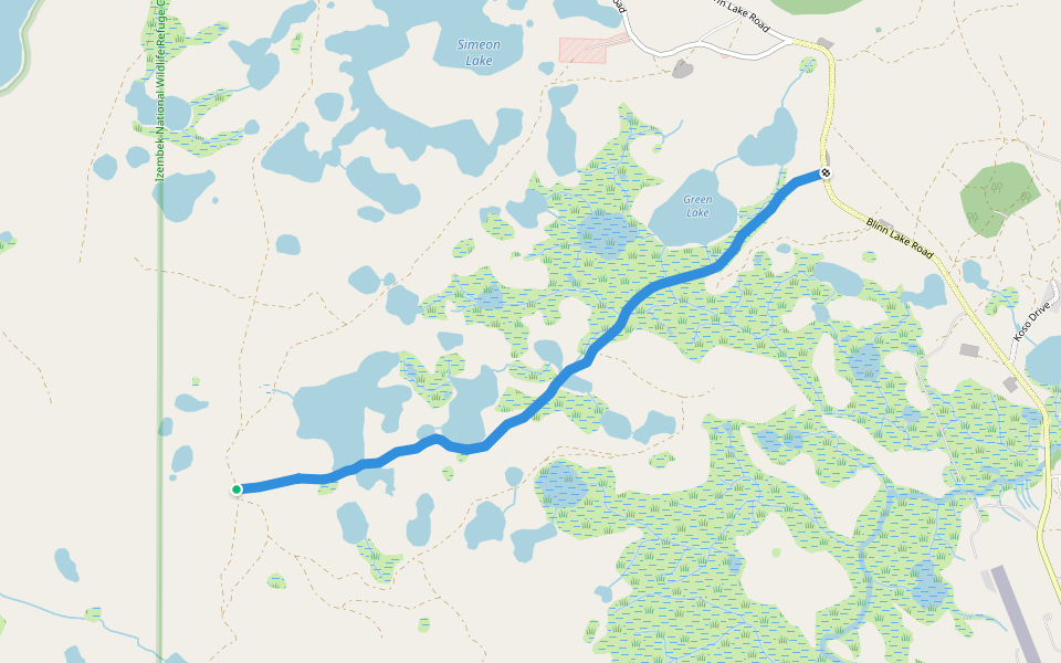 East Baldy Foot Path walking route map in Cold Bay