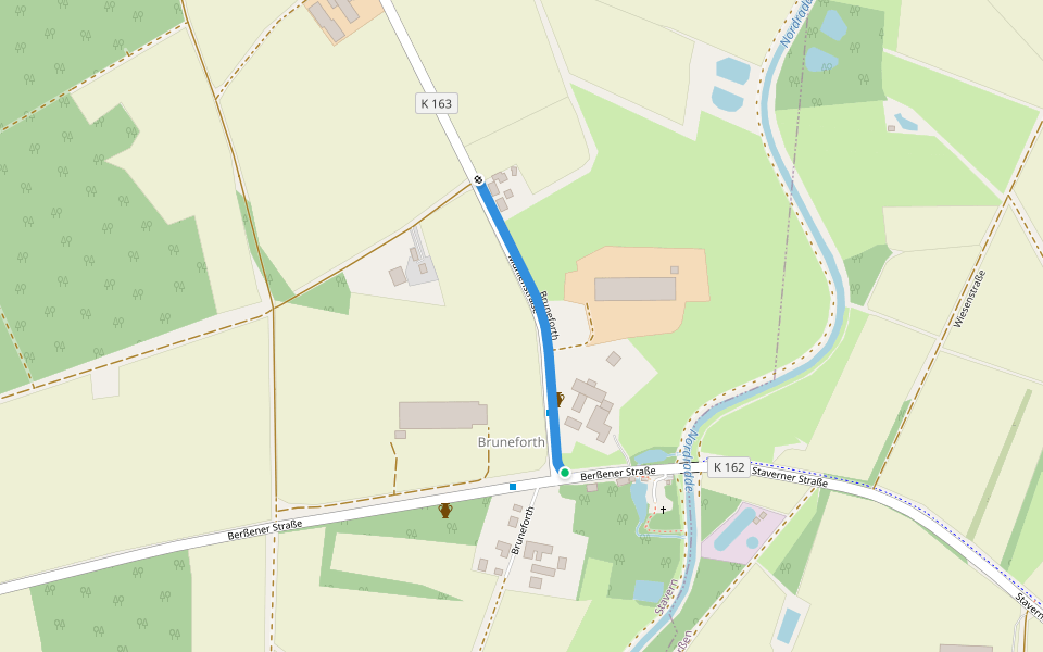 Bruneforth walking route map in Stavern