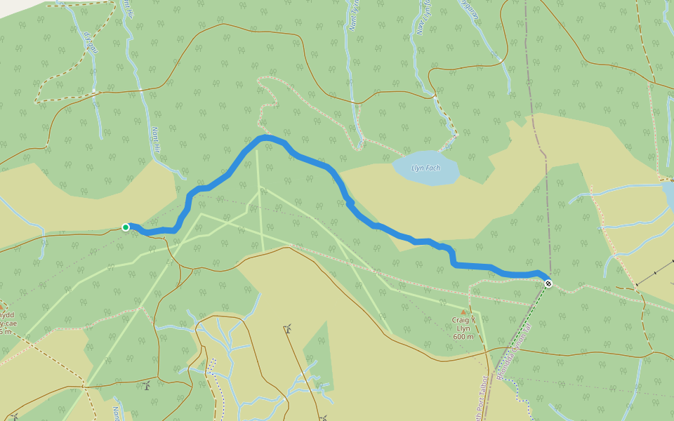 Riding High walking route map in Rhigos