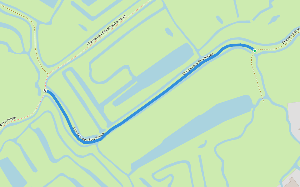 Chemin des Bouchères walking route map in Bouin