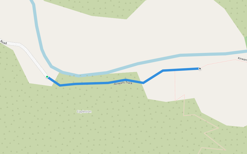 Kirwans Track walking route map in Cronadun