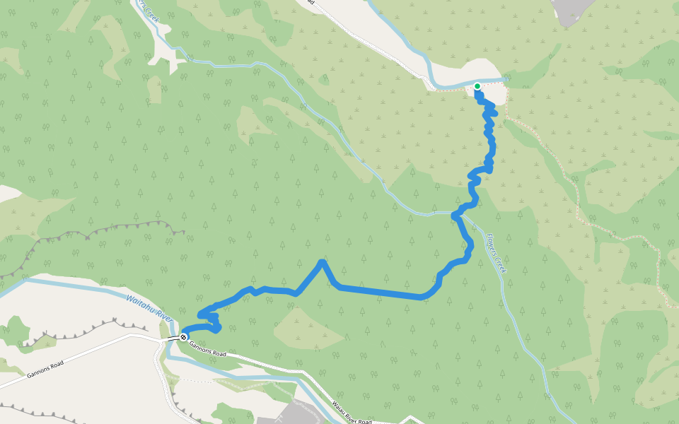 Capleston to Gannons Rd Track walking route map in Cronadun