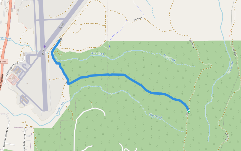 Salal Trail walking route map in Newport