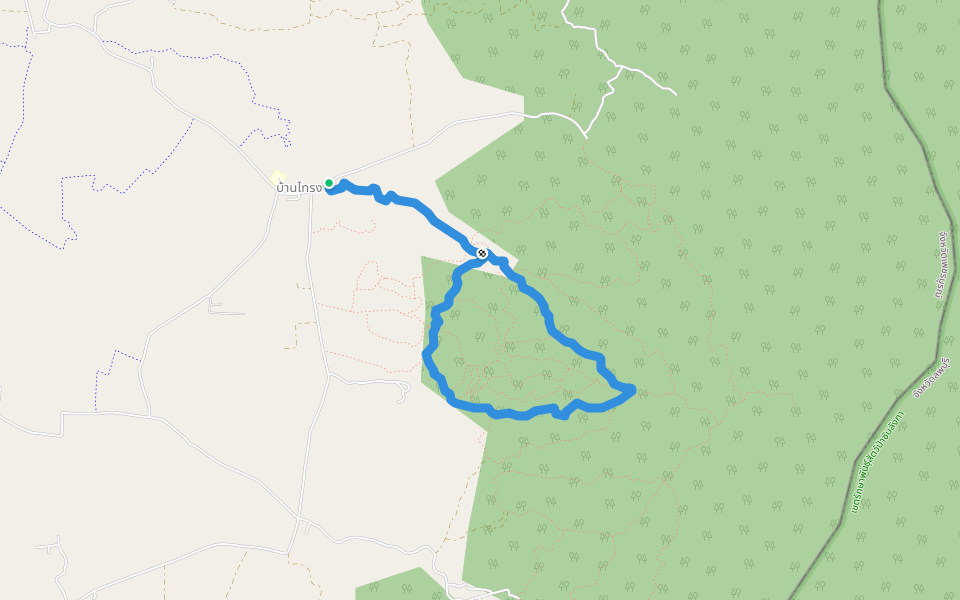 Piste 11 Track 11 ๑๑ walking route map in Tambon Nam Ron