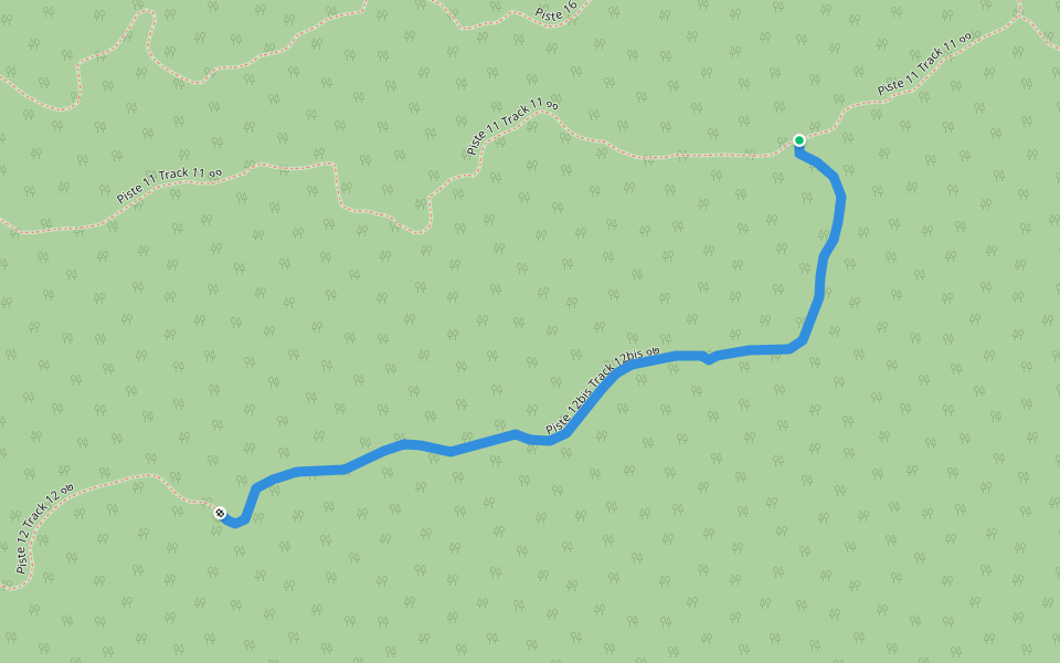 Piste 12bis Track 12bis ๑๒ walking route map in Tambon Ban Noen
