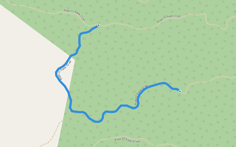 Piste 12 Track 12 ๑๒ walking route map in Tambon Bo Rang