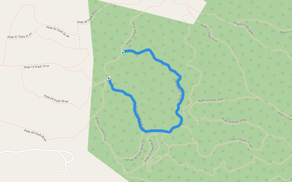 Piste 14 Track 14 ๑๔ walking route map in Tambon Nam Ron