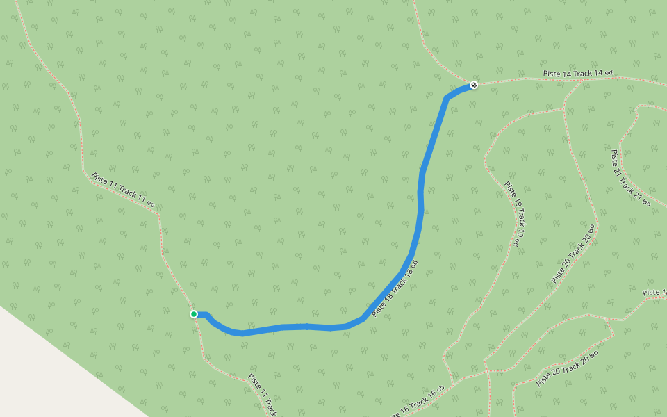 Piste 18 Track 18 ๑๘ walking route map in Tambon Nam Ron