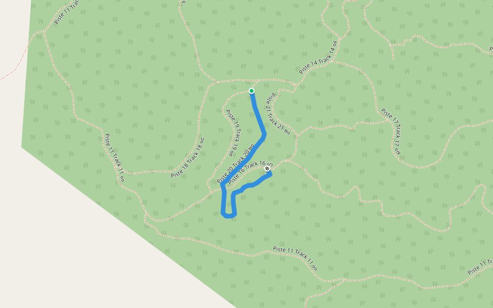 Piste 20 Track 20 ๒๐ walking route map in Tambon Nam Ron