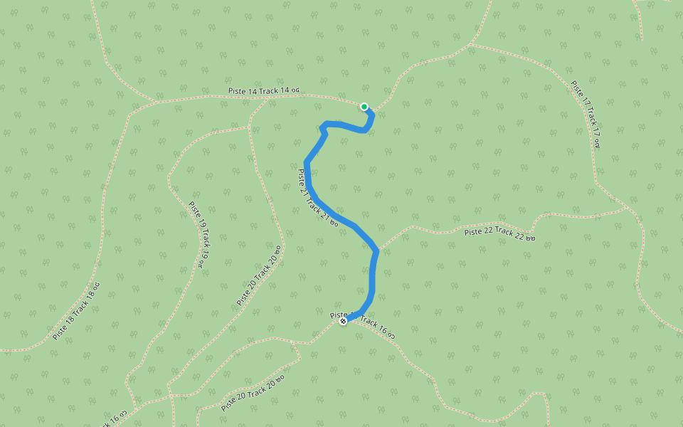 Piste 21 Track 21 ๒๑ walking route map in Tambon Nam Ron