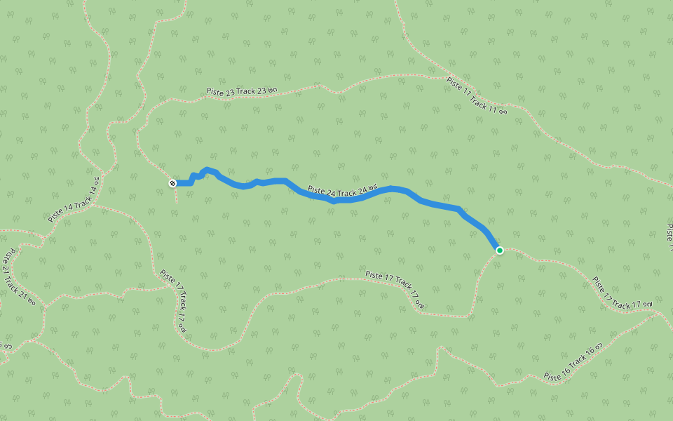 Piste 24 Track 24 ๒๔ walking route map in Tambon Ban Noen