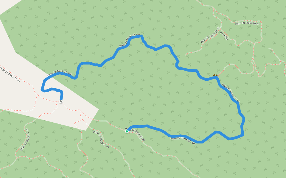 Piste 27 Track 27 ๒๗ walking route map in Tambon Nam Ron