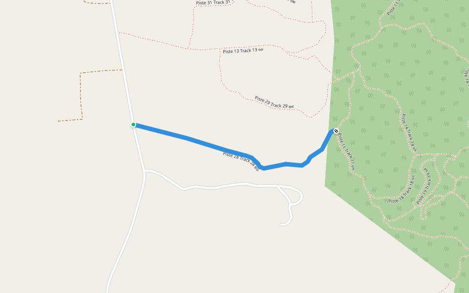 Piste 28 Track 28 ๒๘ walking route map in Tambon Nam Ron