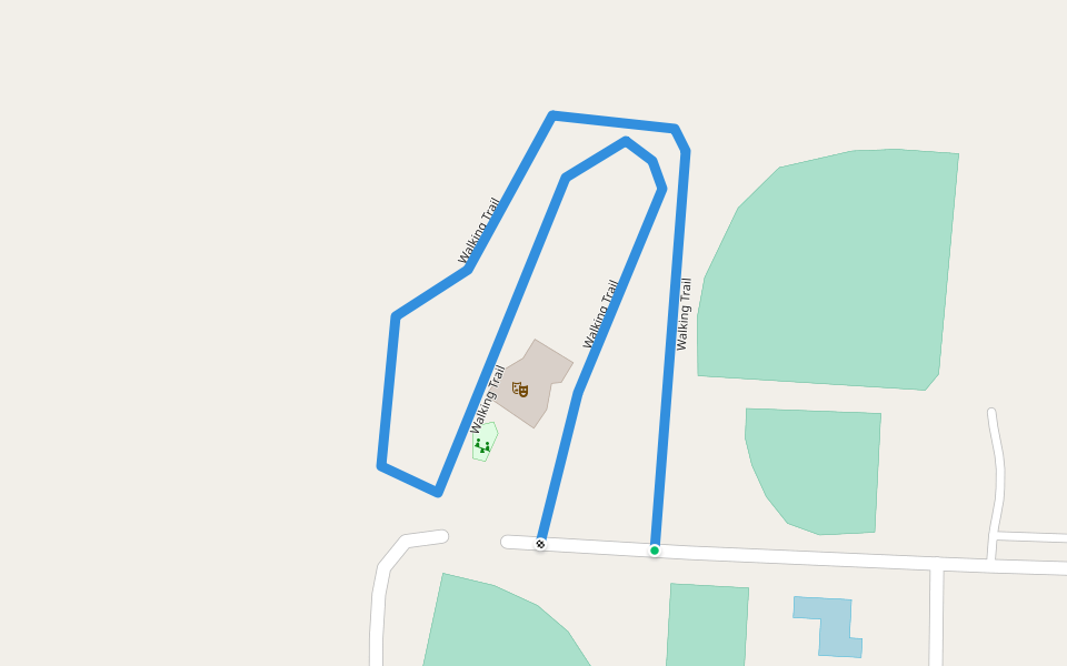 Walking Trail walking route map in Mansfield