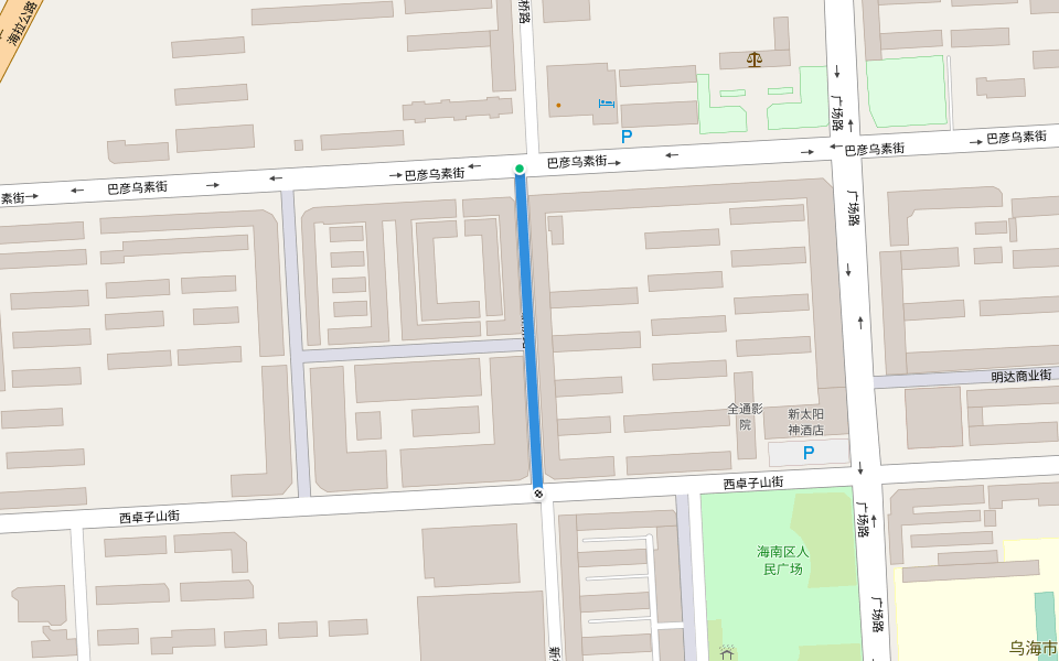 新桥路 walking route map in Wu Hai Shi