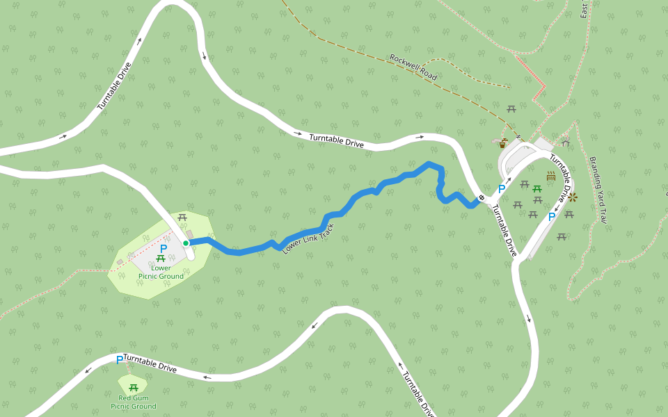 Lower Link Track walking route map in Little River