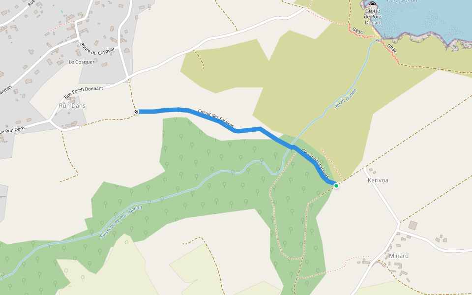Circuit des Falaises walking route map in Plouézec
